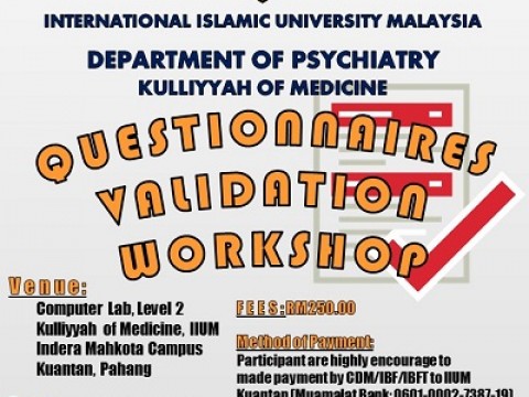 Questionnaires Validation Workshop