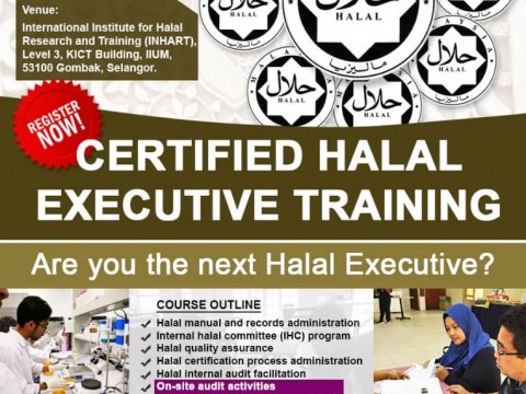 CERTIFIED HALAL EXECUTIVE TRAINING : NOW OPEN!