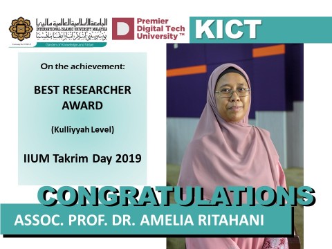 Congratulations to  Assoc. Prof. Dr. Amelia Ritahani