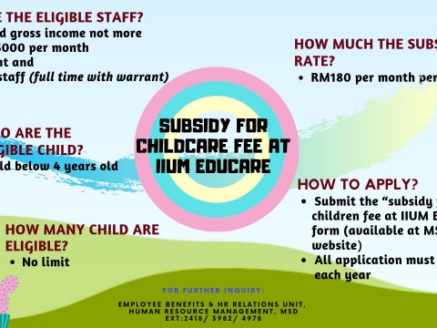 SUBSIDY FOR CHILDCARE FEE AT IIUM EDUCARE