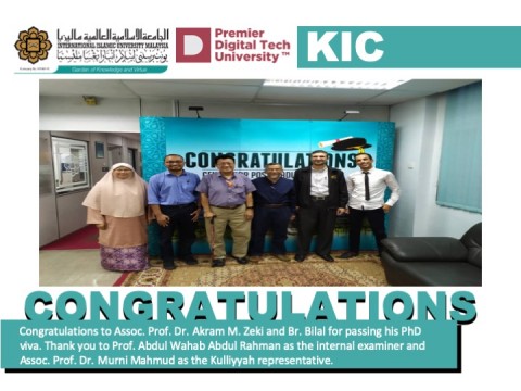 Congratulations to Assoc. Prof. Dr. Akram and Br. Bilal