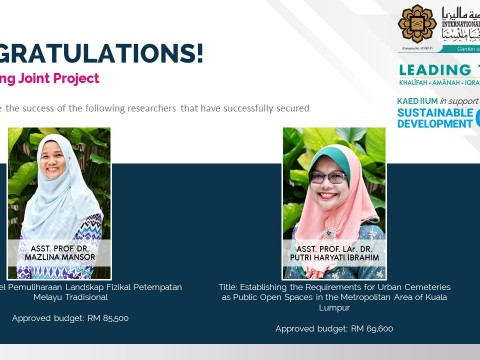 Congratulations for securing Joint Project!