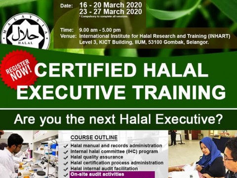 Certified Halal Executive Training March 2020