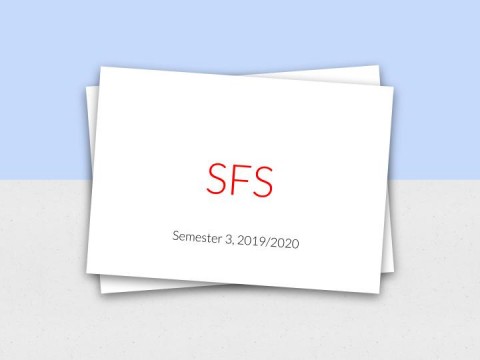 Notice of Student Feedback Survey (SFS) for Semester 3, 2019/2020