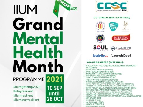 IIUM Grand Mental Health Month Programme 2021