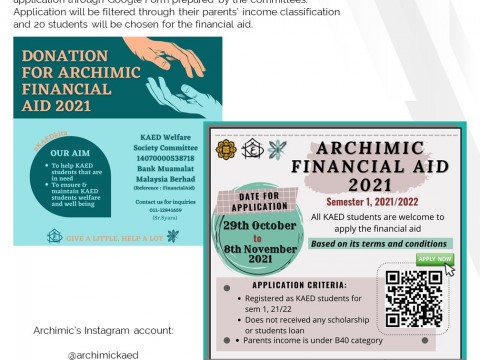 ARCHIMIC Financial Aid 2021