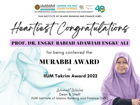 Heartiest Congratulations to Prof. Dr. Engku Rabiah Adawiah Engku Ali