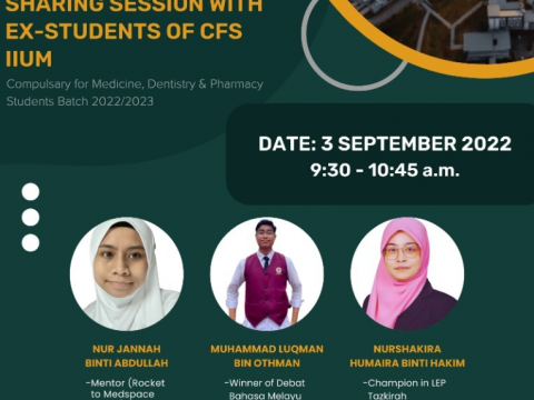 STUDY SKILLS FOR BIOLOGY SUBJECT: SHARING SESSION WITH SENIOR STUDENTS OF CFS IIUM