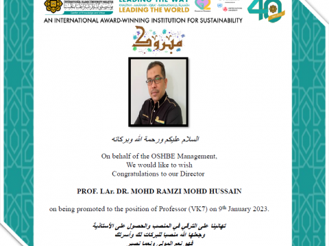 CONGRATULATIONS PROF. LAR. DR. MOHD RAMZI MOHD HUSSAIN