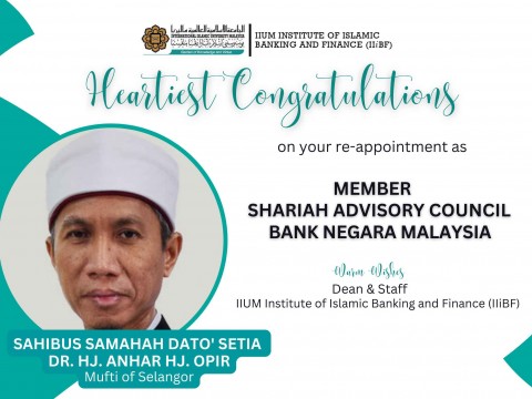Heartiest Congratulations to Sahibus Samahah Dato' Setia Dr. Hj. Anhar Hj. Opir