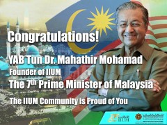 Congratulations to Tun Dr. Mahathir, Malaysia's New Prime Minister