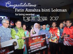 Congratulations to Fatin Azzahra Lokman, "Tokoh Siswa 2016"