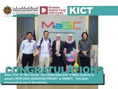 Congratulations to Assoc. Prof. Dr. Mira Kartiwi and her MBIA students’ team for winning the Open Data Hackathon