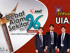 Congratulations to IIUM Malay Language Debate Team for Winning the 'Debat Alam Sekitar 2019'