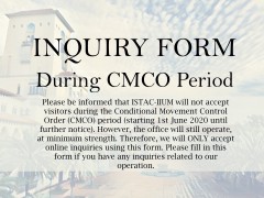 INQUIRY FORM DURING CMCO PERIOD