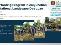 Tree Planting Program in conjunction with National Landscape Day 2020