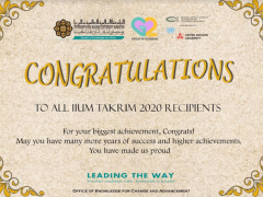 Congratulations to KAHS staff for winning awards at IIUM Takrim Day