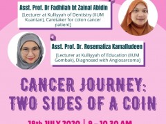 Sharing session - Cancer Journey: Two Sides of a Coin