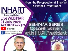 INHART  Live Webinar, the  Seminar Series 6 /2020 (Special Edition with IIUM President)