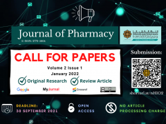 JOURNAL OF PHARMACY - CALL FOR PAPERS 
