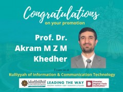 Congratulations to Prof. Dr. Akram M Z M Khedher