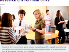 DEADLINE: 8 October 2021, 16.00 UK time, CALL ON RESEARCH ENVIRONMENT LINKS GRANTS
