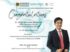 Congratulations to En. Mohd Muazzam Mohamed, CEO of Bank Islam Malaysia Berhad 