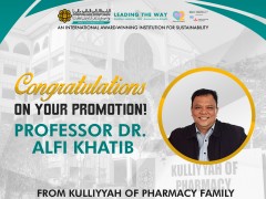 CONGRATULATIONS ON PROMOTION TO PROF. DR. ALFI KHATIB