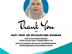HEARTIEST APPRECIATION TO ASST. PROF. DR. ROZAILIN ABD. RAHMAN