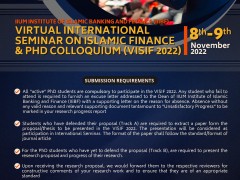 Virtual International Seminar on Islamic Finance & Ph.D Colloquium (VISIF 2022) | 8th November 2022 - 9th November 2022