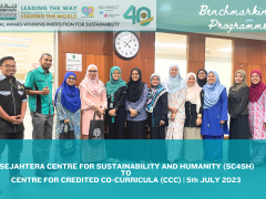 BENCHMARKING PROGRAMME | SEJAHTERA CENTRE FOR SUSTAINABILITY AND HUMANITY (SC4SH) TO CENTRE FOR CREDITED COCURRICULAR (CCC) | 5th JULY 2023