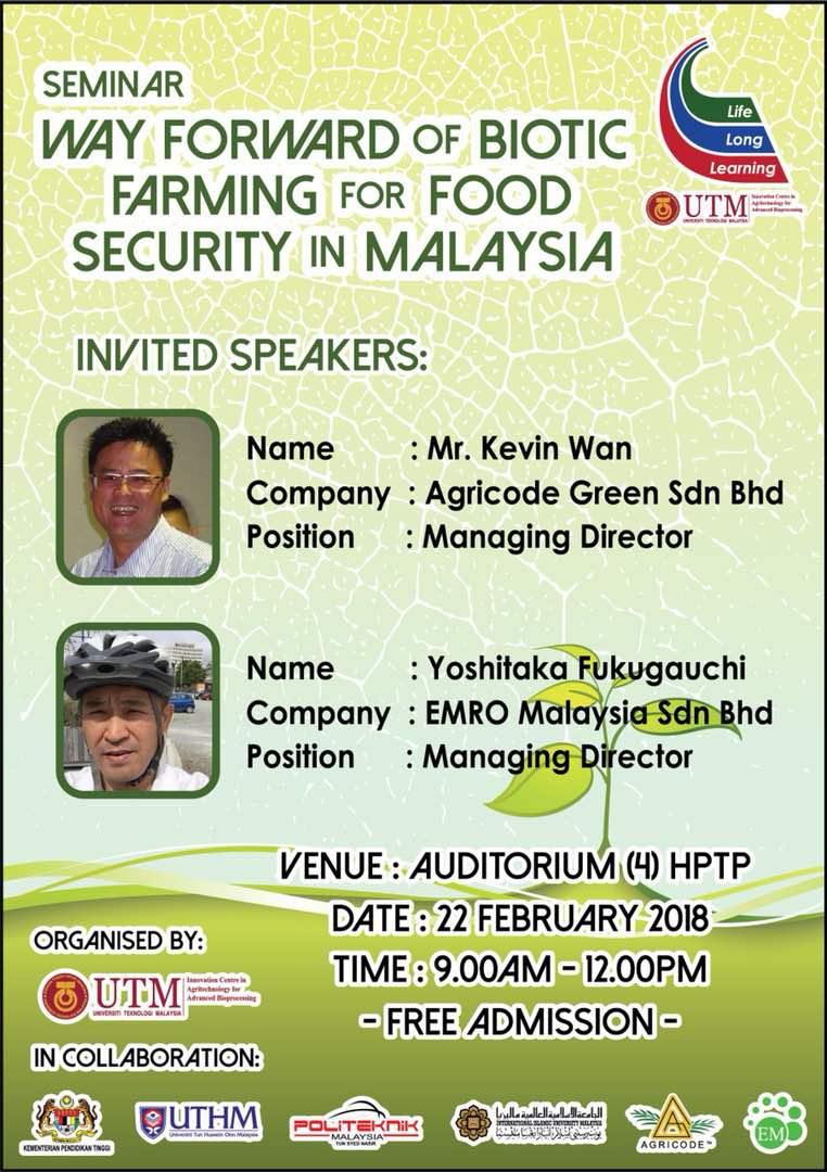 Seminar Way Forward of Biotic Farming for Food Security in Malaysia