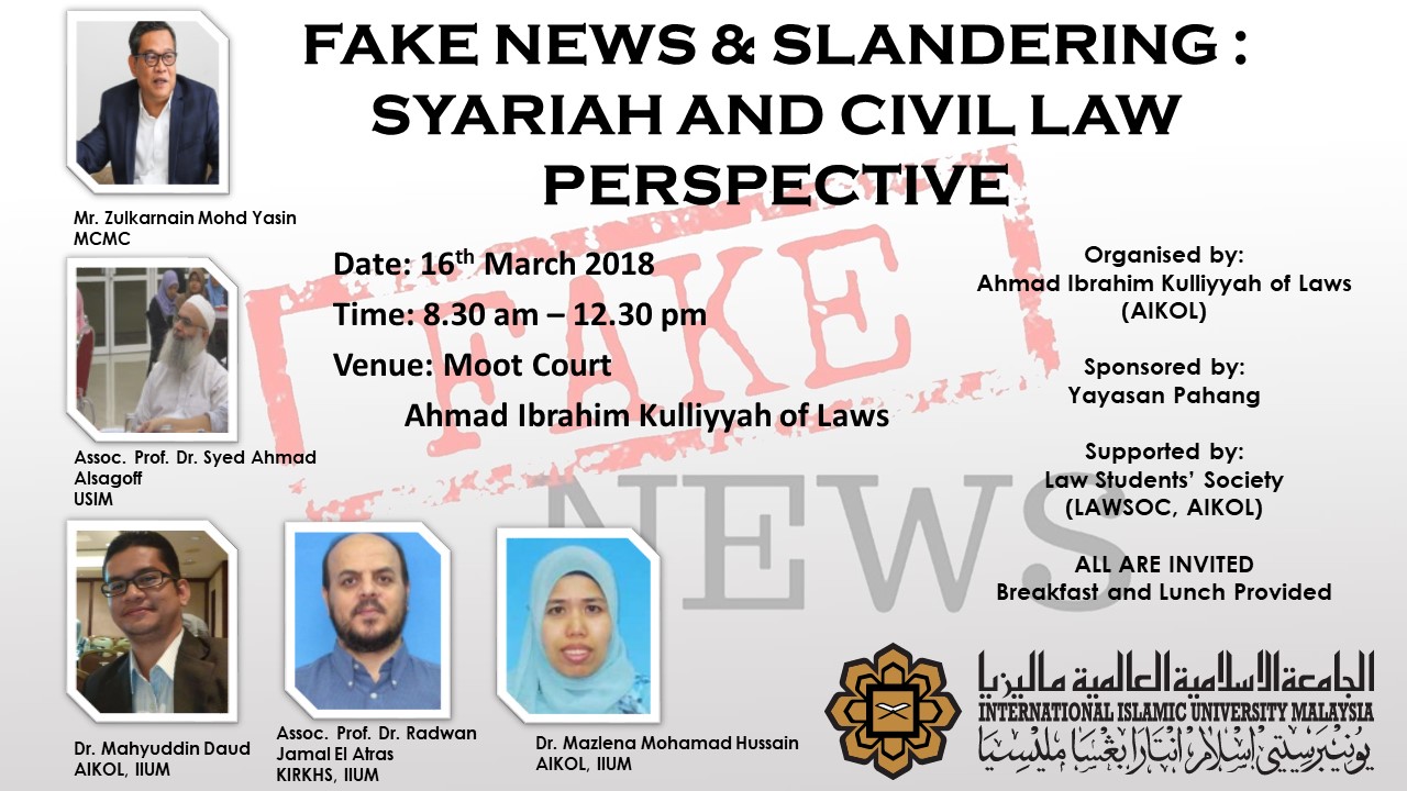 Fake News & Slandering : Syariah & Civil Law Perspective