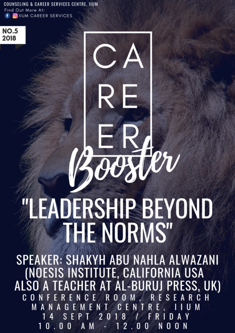 CAREER BOOSTER : LEADERSHIP BEYOND THE NORMS