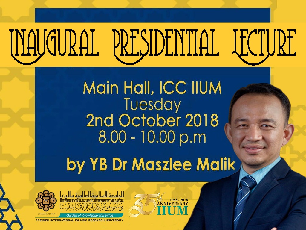 Inaugural IIUM President Lecture 