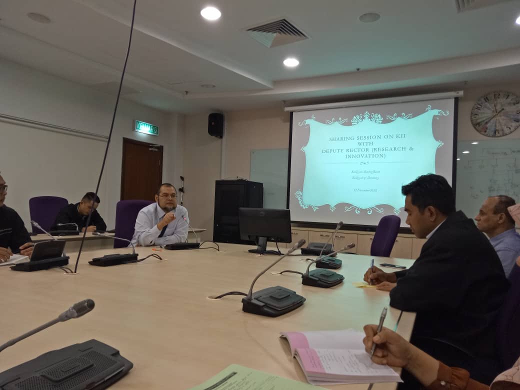 Sharing Session on KII by Prof Dr. Ahmad Hafiz Zulkifly, Deputy Rector (Research & Innovation)