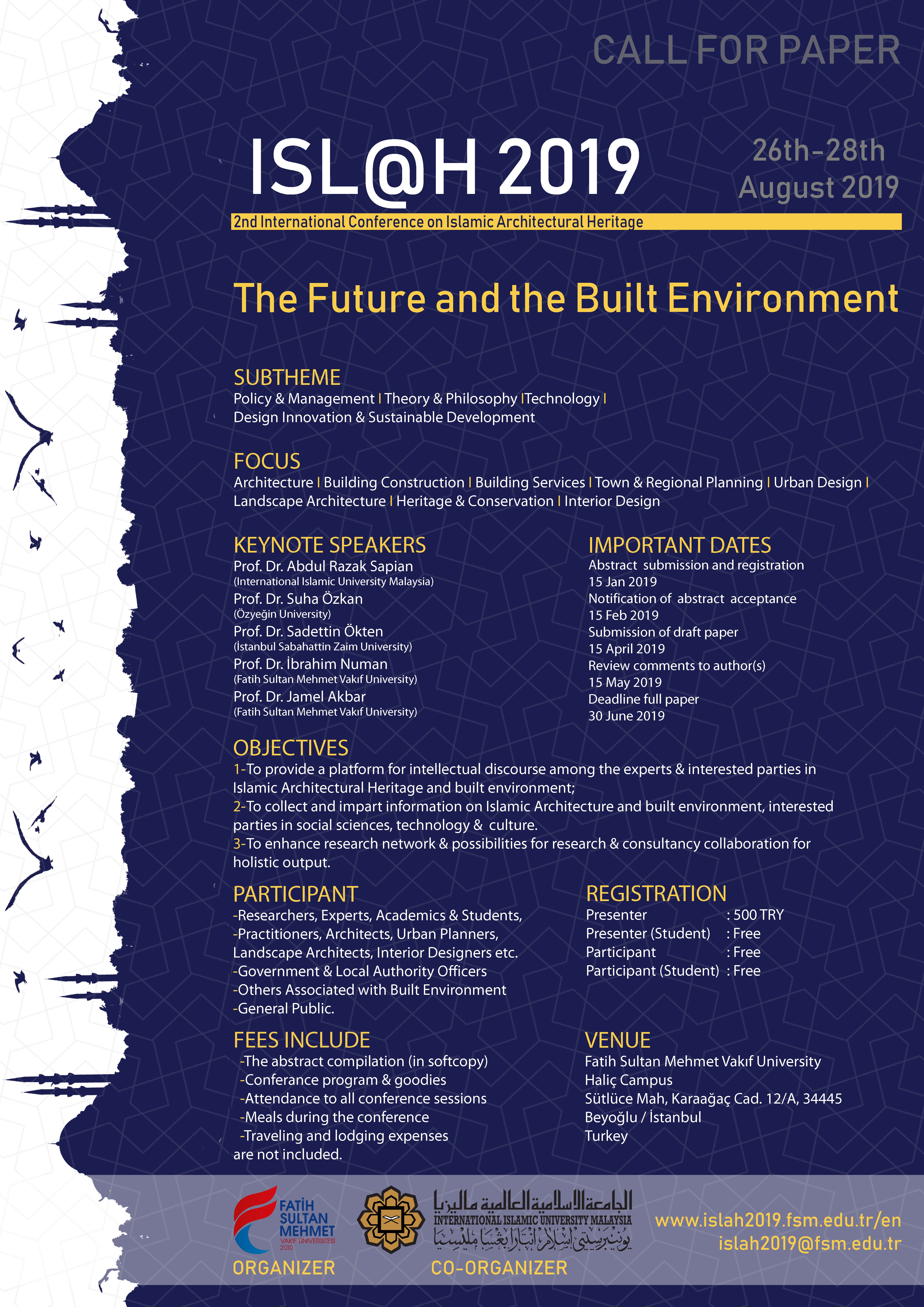 Isl@h 2019 : The Future and the Built Environment