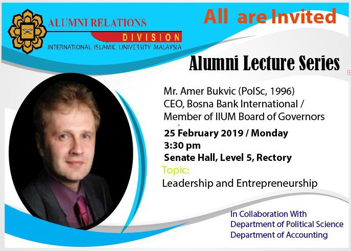 Alumni Lecture Series : Leadership and  Entrepreneurship 
