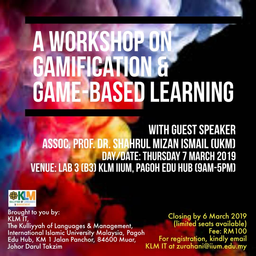 A Workshop on Gamification & Game-Based Learning