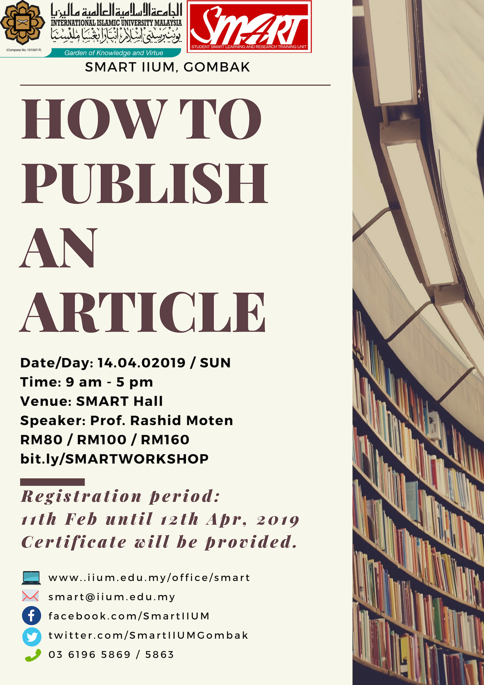 WORKSHOP : HOW TO PUBLISH AN ARTICLE