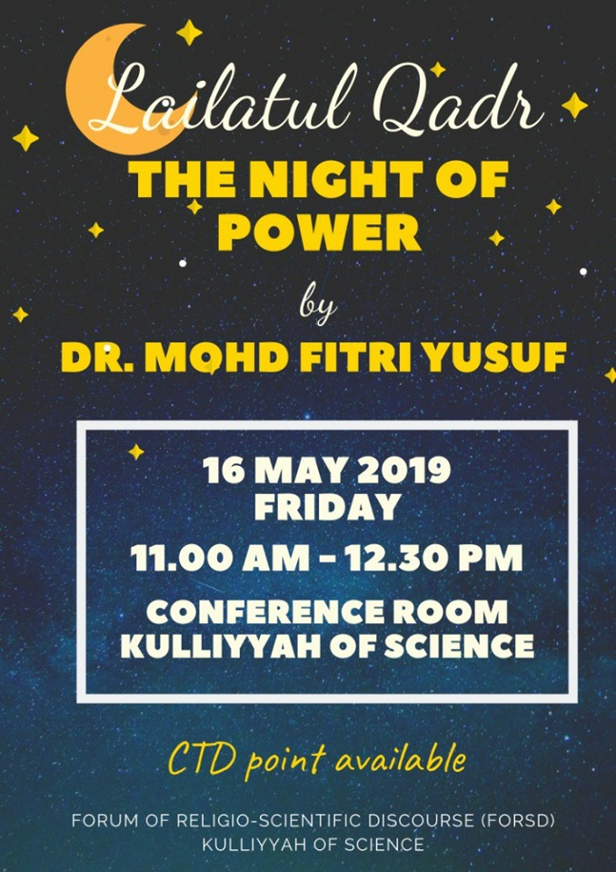 FoRSD Talk: Lailatul Qadr: The Night of Power