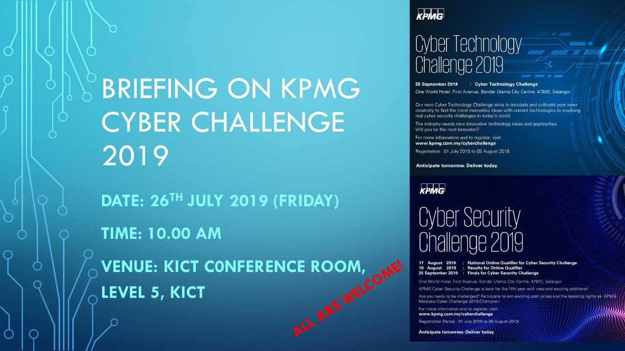 Briefing on KPMG Cyber Challenge 2019