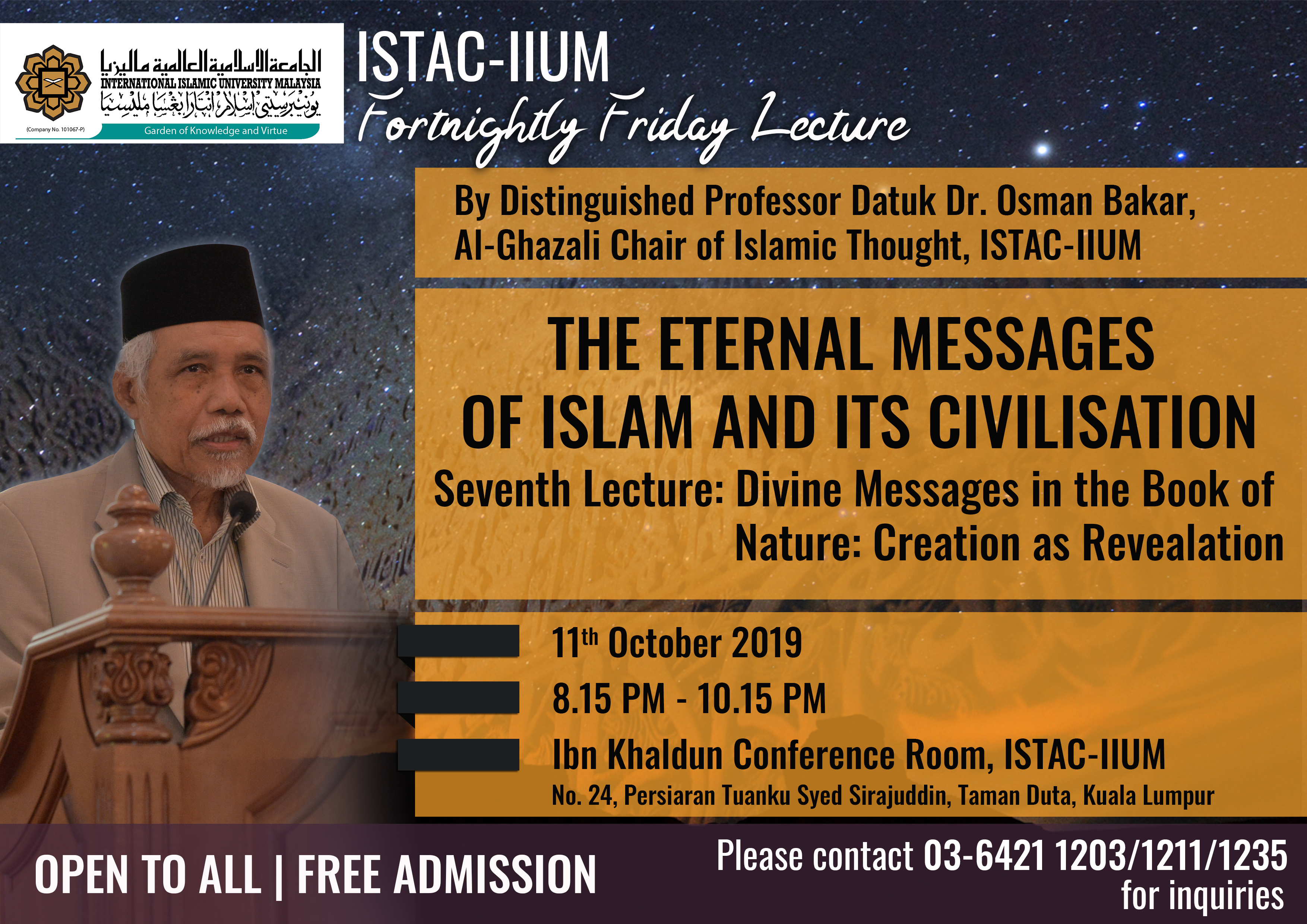 ISTAC-IIUM FORTNIGHTLY FRIDAY LECTURE