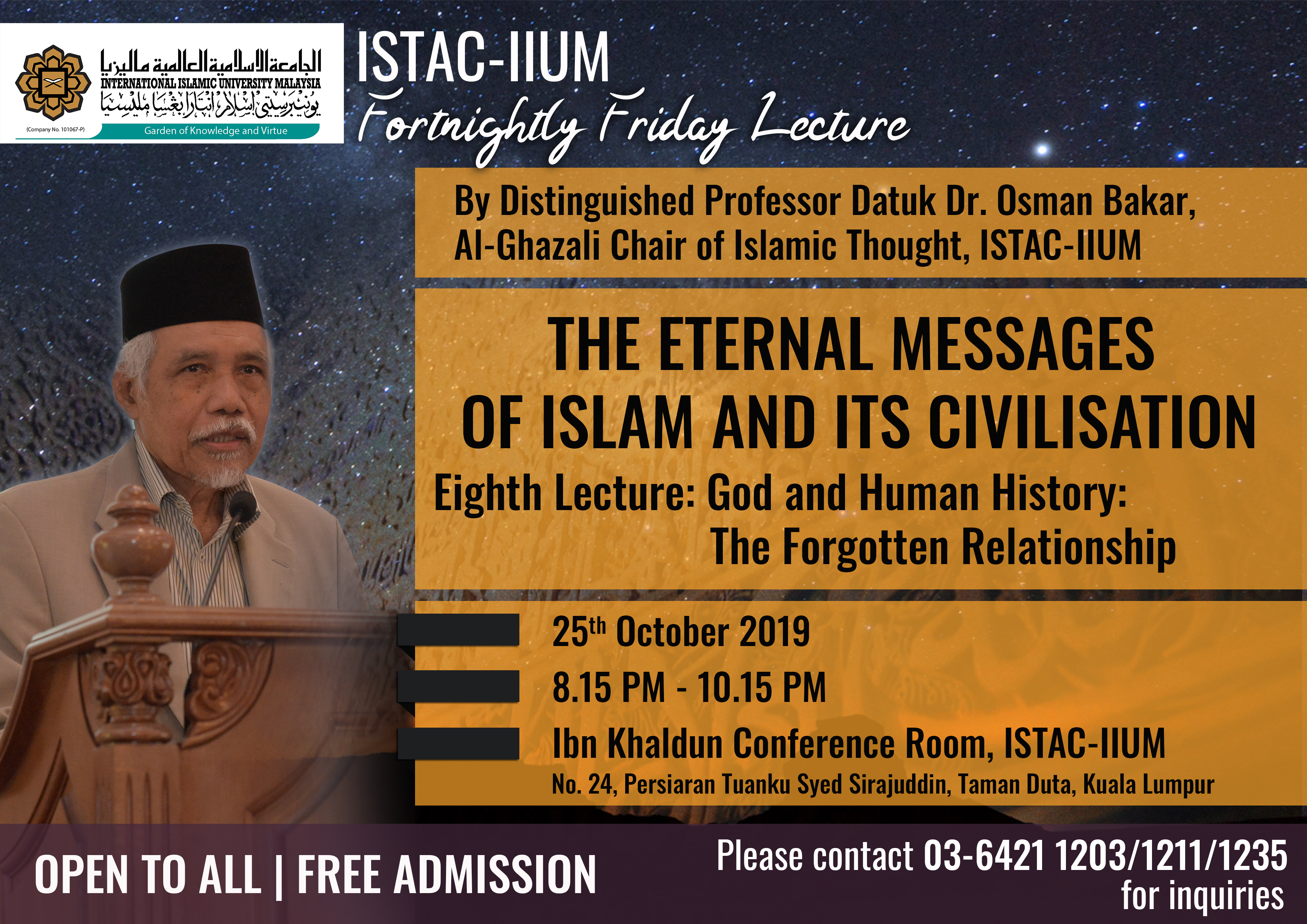 ISTAC-IIUM FORTNIGHTLY FRIDAY LECTURE