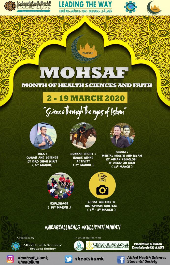 Month of Health Sciences and Faith (MoHSAF) is back!