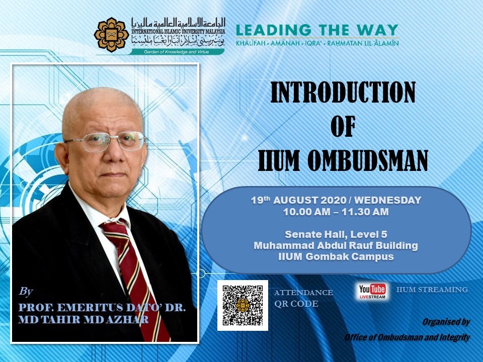 Briefing on Introduction of IIUM Ombudsman