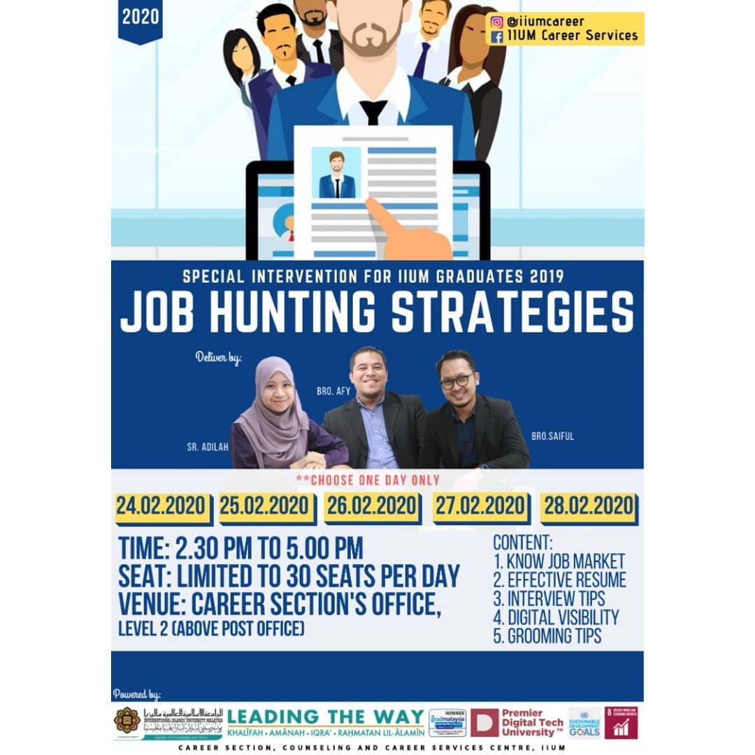 Special Intervention for 2019 IIUM Graduates - Job Hunting Strategies