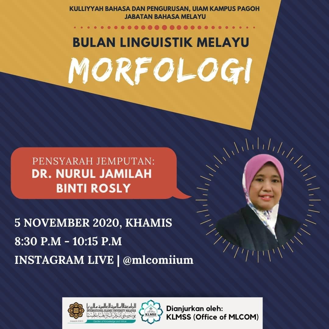 Bulan Linguistik Melayu : Morfologi