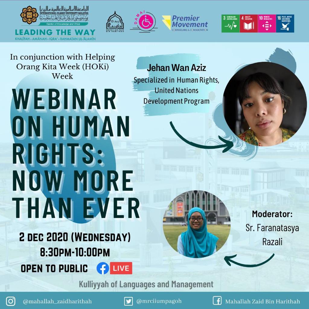 Webinar on human rights : Now more than ever