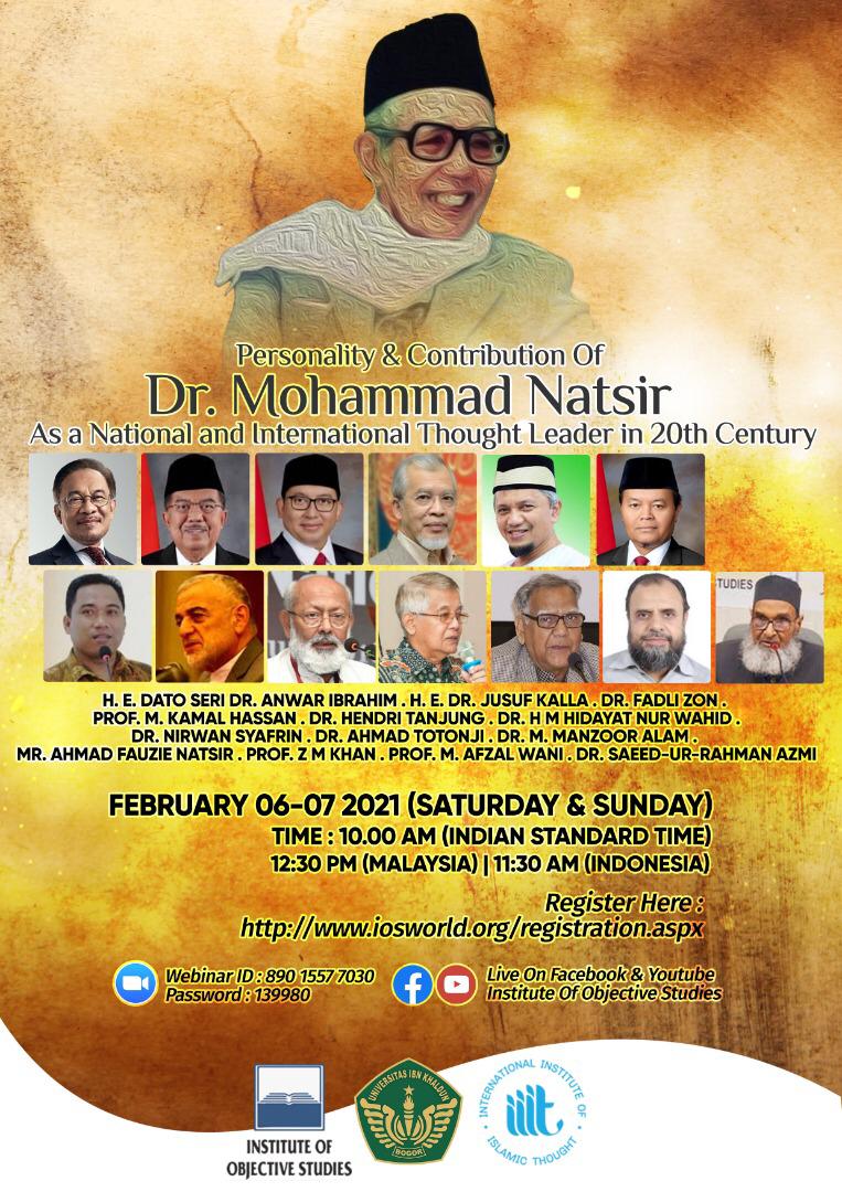 Personality & Contribution Of Dr.Mohammad Natsir  As a National and International Thought Leader in 20th Century 